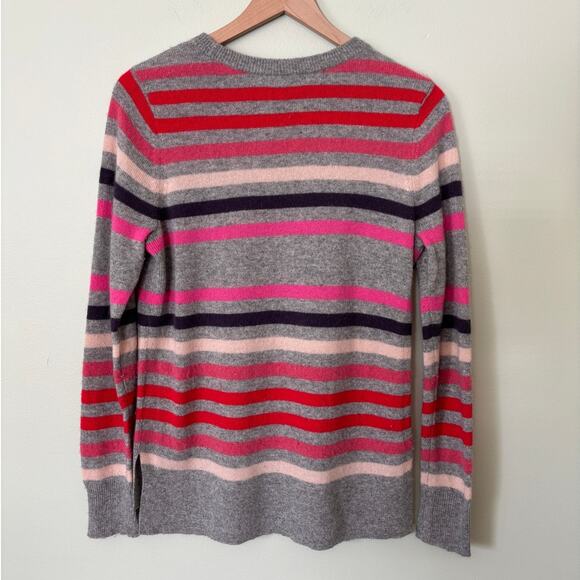 Halogen Cashmere Striped Sweater Medium - Picture 3 of 7